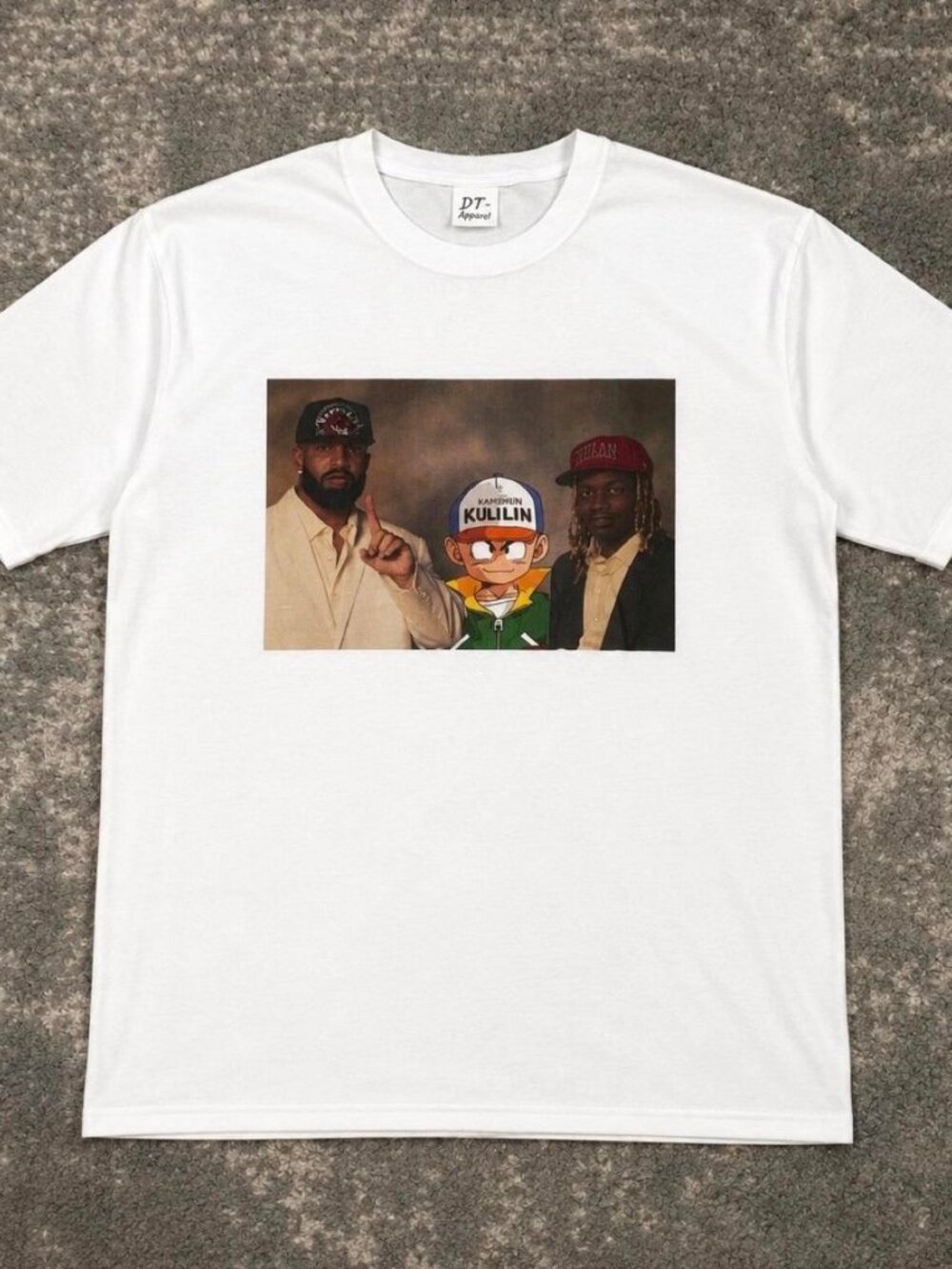 Drake X Lil Durk X Dragon Ball White Graphic Tee